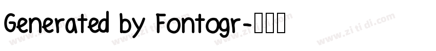 Generated by Fontogr字体转换